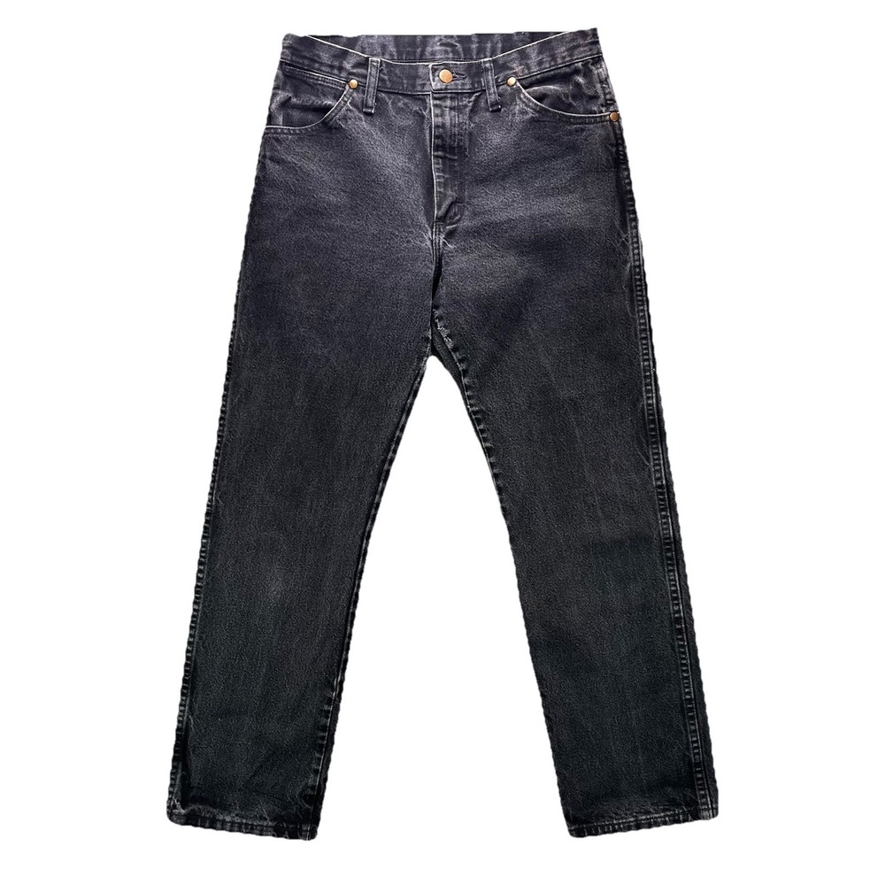 Wrangler Jeans Mens 32x32 fits 32x30 Black Cowboy Cut Original Fit Western Denim